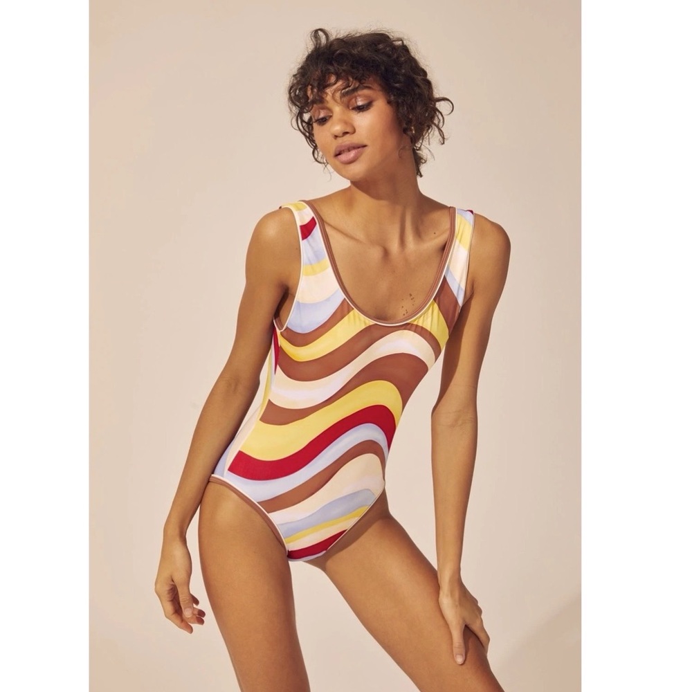 SOLID & STRIPED Women’s The Anne-marie One-piece Swimsuit In Wave Print